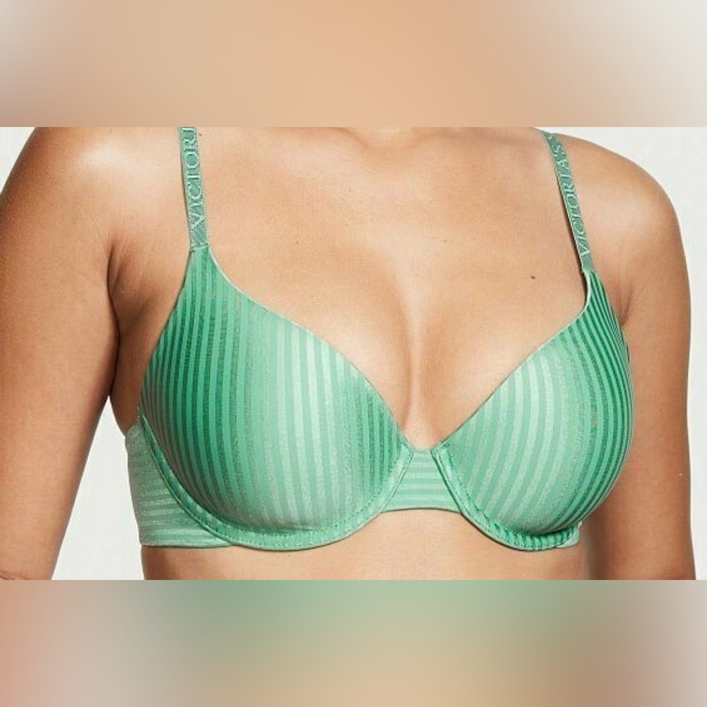 Victoria's Secret Green Striped Bra